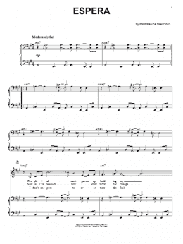 page one of Espera (Piano & Vocal)