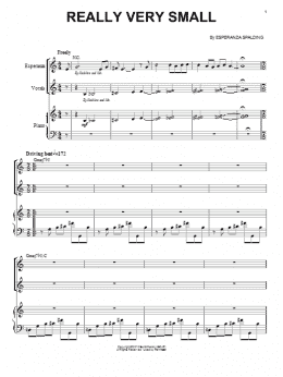 page one of Really Very Small (Piano & Vocal)