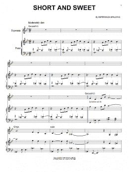 page one of Short And Sweet (Piano & Vocal)