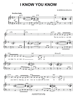 page one of I Know You Know (Piano & Vocal)