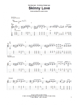 page one of Skinny Love (Guitar Tab)