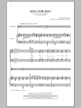 page one of Sing For Joy! (SATB Choir)