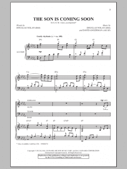 page one of The Son Is Coming Soon (SATB Choir)