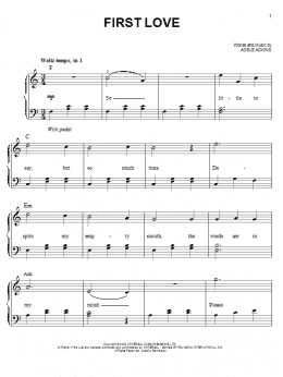 page one of First Love (Easy Piano)