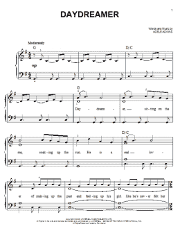 page one of Daydreamer (Easy Piano)