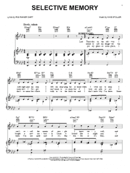 page one of Selective Memory (Piano, Vocal & Guitar Chords (Right-Hand Melody))