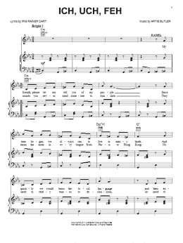 page one of Ich, Uch, Feh (Piano, Vocal & Guitar Chords (Right-Hand Melody))