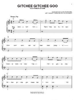 page one of Gitchee Gitchee Goo (Easy Piano)