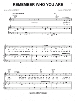page one of Remember Who You Are (Piano, Vocal & Guitar Chords (Right-Hand Melody))