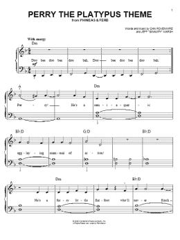 page one of Perry The Platypus Theme (Easy Piano)