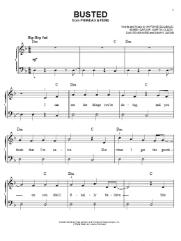 page one of Busted (from Phineas And Ferb) (Easy Piano)