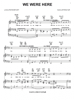 page one of We Were Here (Piano, Vocal & Guitar Chords (Right-Hand Melody))
