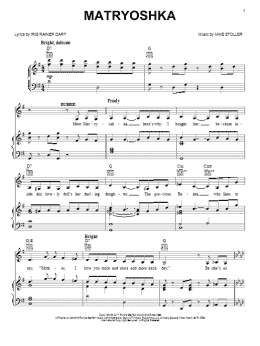 page one of Matryoshka (Piano, Vocal & Guitar Chords (Right-Hand Melody))