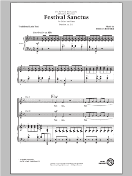 page one of Festival Sanctus (2-Part Choir)
