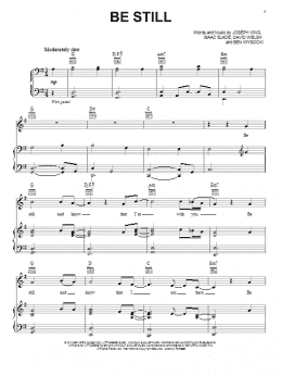 page one of Be Still (Piano, Vocal & Guitar Chords (Right-Hand Melody))