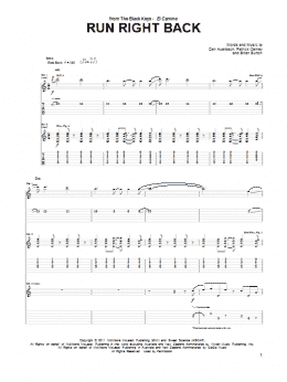 page one of Run Right Back (Guitar Tab)