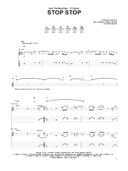 page one of Stop Stop (Guitar Tab)