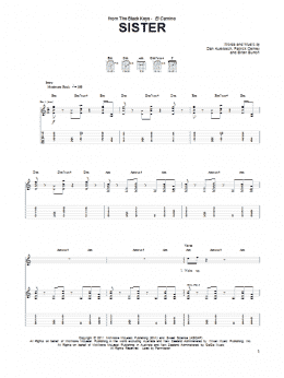 page one of Sister (Guitar Tab)