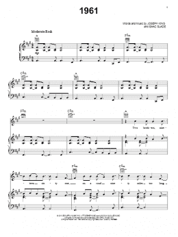 page one of 1961 (Piano, Vocal & Guitar Chords (Right-Hand Melody))