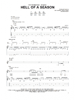 page one of Hell Of A Season (Guitar Tab)