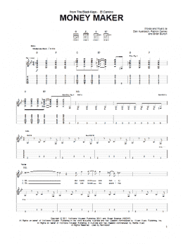 page one of Money Maker (Guitar Tab)