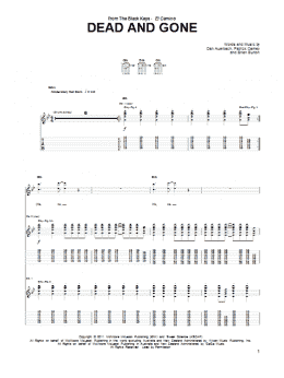 page one of Dead And Gone (Guitar Tab)