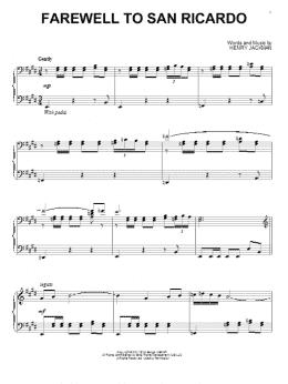 page one of Farewell To San Ricardo (Piano Solo)