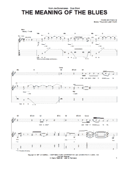 page one of The Meaning Of The Blues (Guitar Tab)