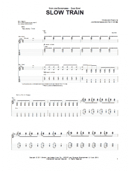 page one of Slow Train (Guitar Tab)