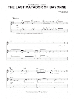 page one of The Last Matador Of Bayonne (Guitar Tab)