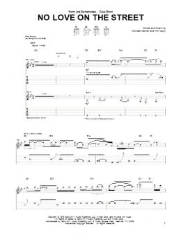 page one of No Love On The Street (Guitar Tab)