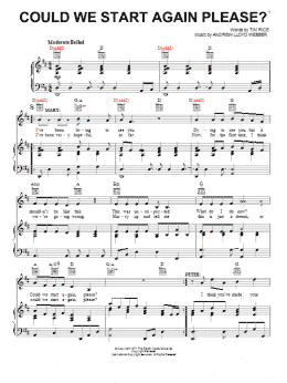 page one of Could We Start Again Please? (Piano, Vocal & Guitar Chords (Right-Hand Melody))