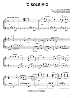 page one of 'O Sole Mio (arr. Phillip Keveren) (Piano Solo)