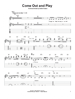 page one of Come Out And Play (Guitar Tab (Single Guitar))