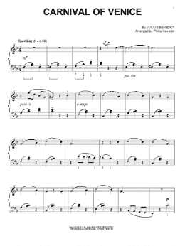 page one of Carnival Of Venice (arr. Phillip Keveren) (Piano Solo)