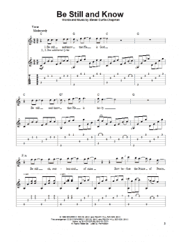 page one of Be Still And Know (Solo Guitar)