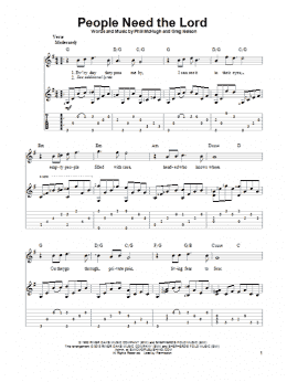 page one of People Need The Lord (Solo Guitar)