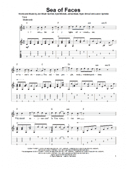 page one of Sea Of Faces (Solo Guitar)
