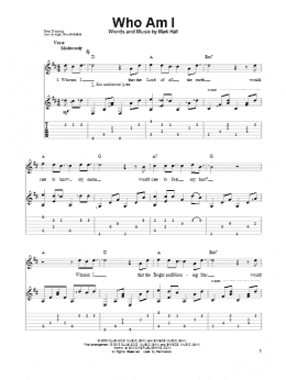page one of Who Am I (Solo Guitar)