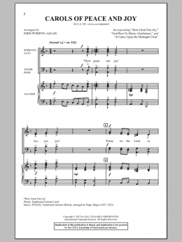 page one of Carols Of Peace And Joy (SATB Choir)