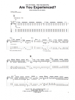 page one of Are You Experienced? (Guitar Tab)