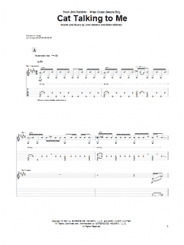 page one of Cat Talking To Me (Guitar Tab)