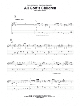 page one of All God's Children (Guitar Tab)