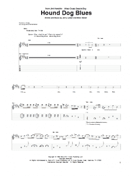 page one of Hound Dog Blues (Guitar Tab)