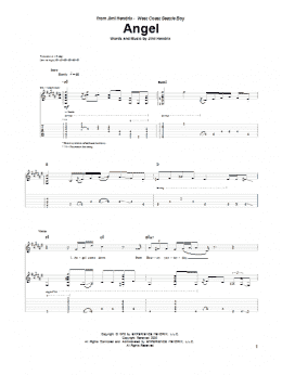 page one of Angel (Guitar Tab)