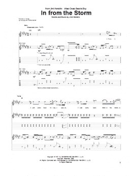 page one of In From The Storm (Guitar Tab)