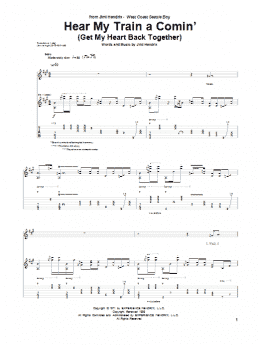 page one of Hear My Train A Comin' (Get My Heart Back Together) (Guitar Tab)