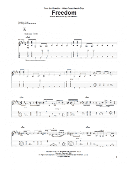 page one of Freedom (Guitar Tab)
