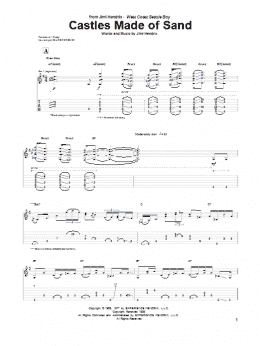page one of Castles Made Of Sand (Guitar Tab)