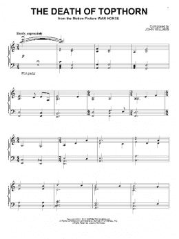 page one of The Death Of Topthorn (Piano Solo)